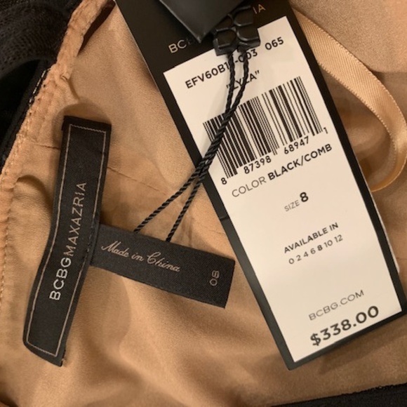 BCBG Black Cocktail Dress Size 8 - Picture 5 of 8